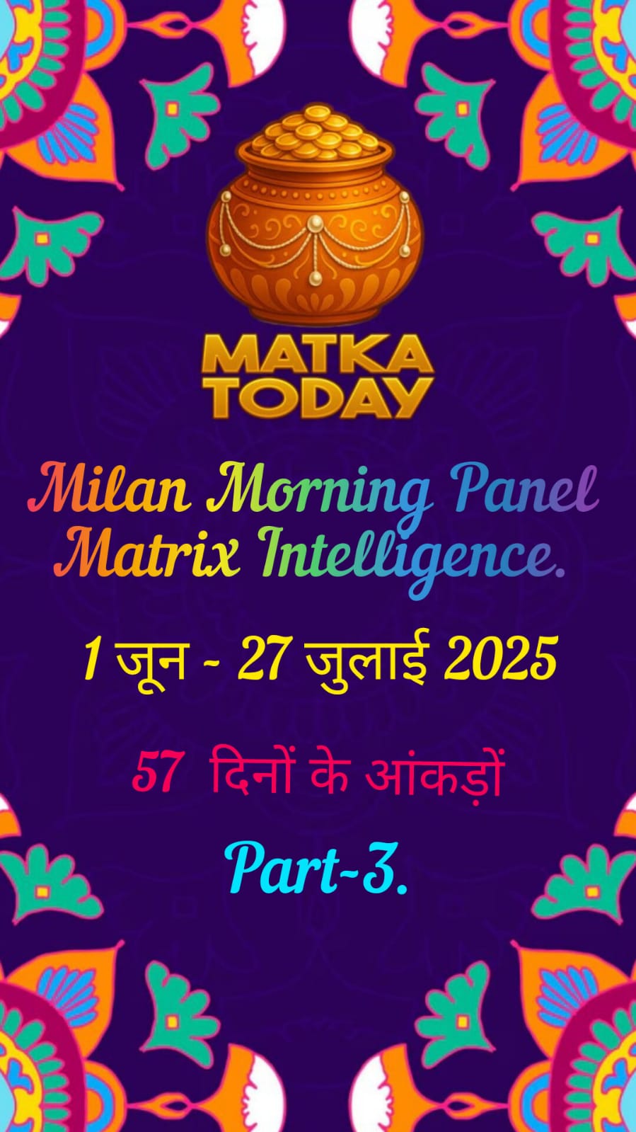 Milan Morning Panel Matrix Intelligence. 1 जून से 27 जुलाई 2025