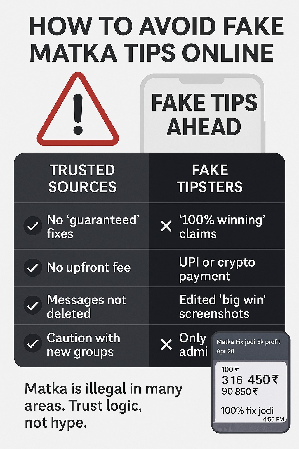 How can Players Avoid Fake Matka Tips Online ?