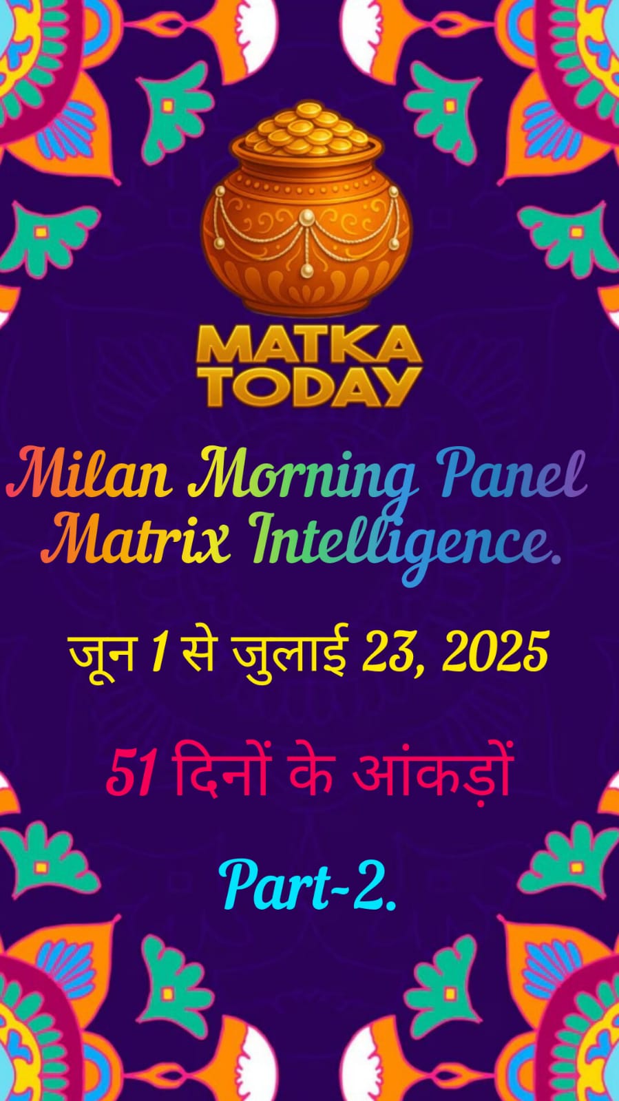 Milan Morning Panel Matrix Intelligence, जून 1 से जुलाई 23, 2025