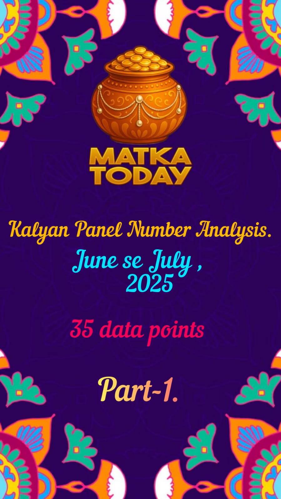 KALYAN PANEL Number Analysis : June-July 2025
