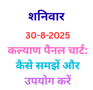 Kalyan Panel Chart: Kaise Samjhein Aur Use Karein