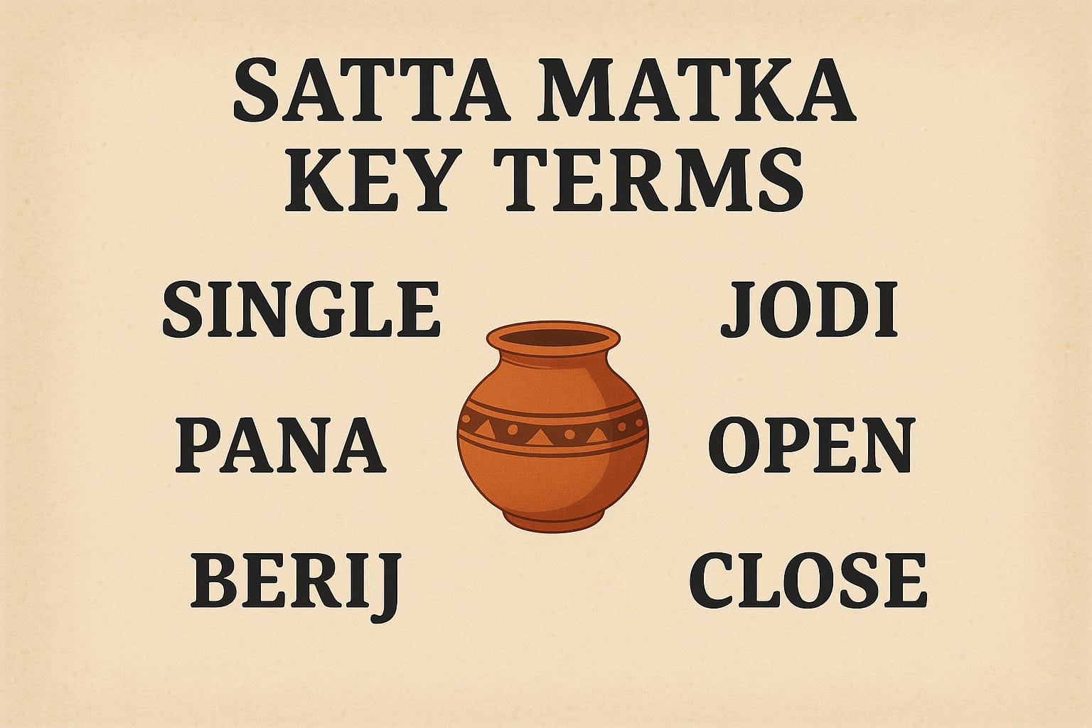 Satta Matka Jargon: Key Terms Explained